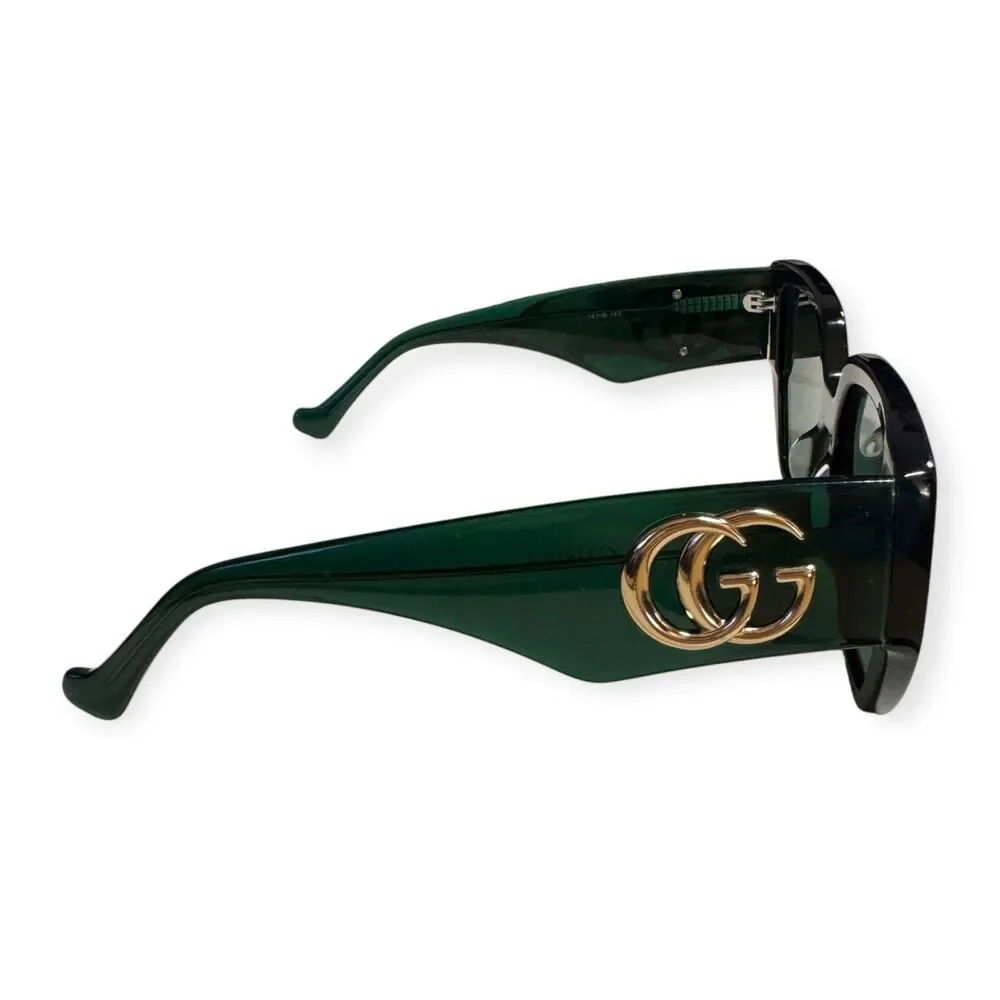 Gucci‎ GG0956S Green Oversized Sunglasses Square Frame Unisex Shades Retro Rare - Picture 4 of 8